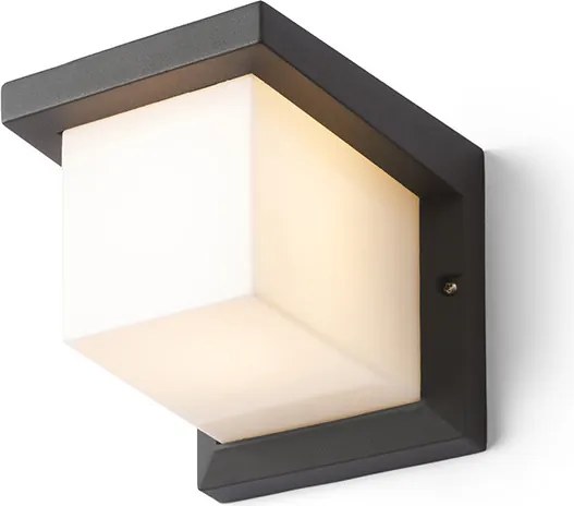 RENDL HIDE SQ fali lámpa antracit 230V LED E27 15W IP44