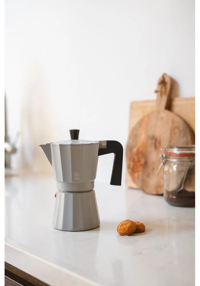 Szürke fém kotyogós kávéfőző 400 ml Moshi – Leopold Vienna