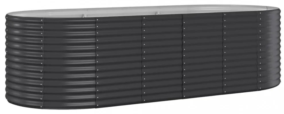 antracitszürke horganyzott acél kerti magaságyás 249x100x68 cm