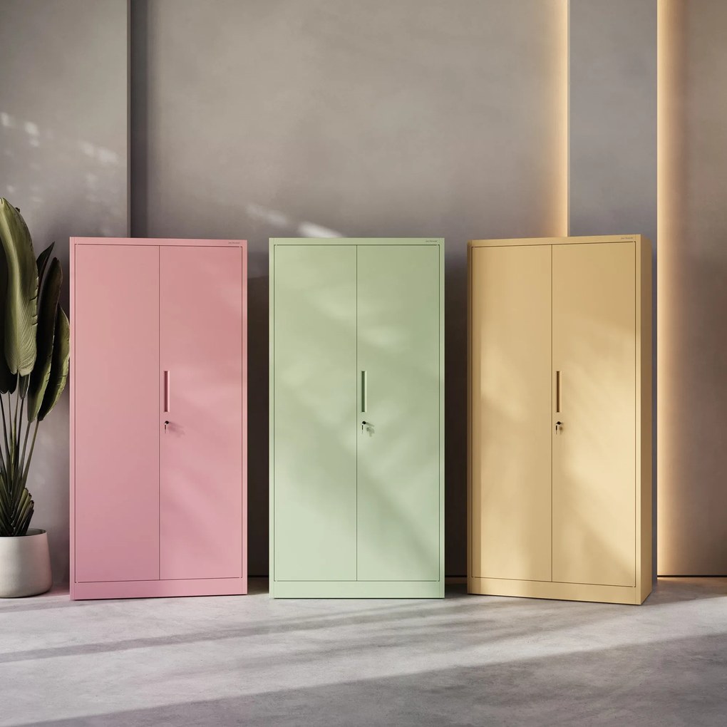 Nagyméretű polcos szekrény JAN H, 900 x 1950 x 400 mm, Fresh Style: bézs