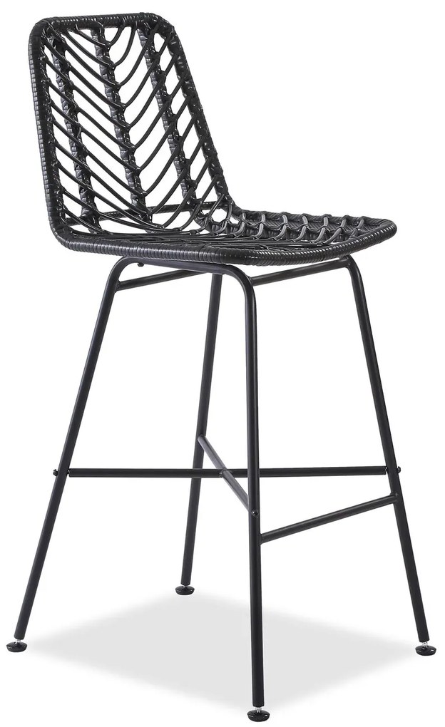 Fekete rattan bárszék ESPO 97