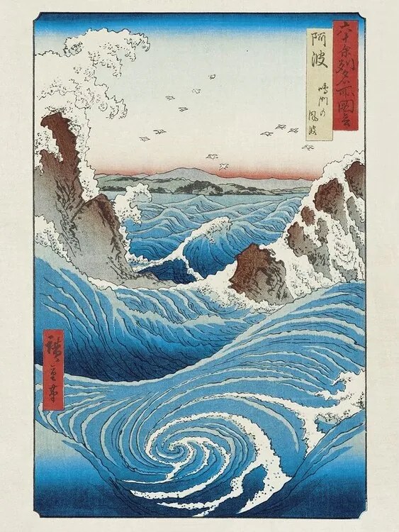 Művészeti nyomat Hokusai - Naruto Whirlpool, Katsushika Hokusai