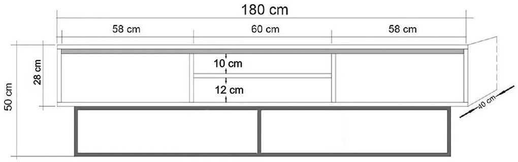 TV asztal/szekrény Rody 180. 1067132