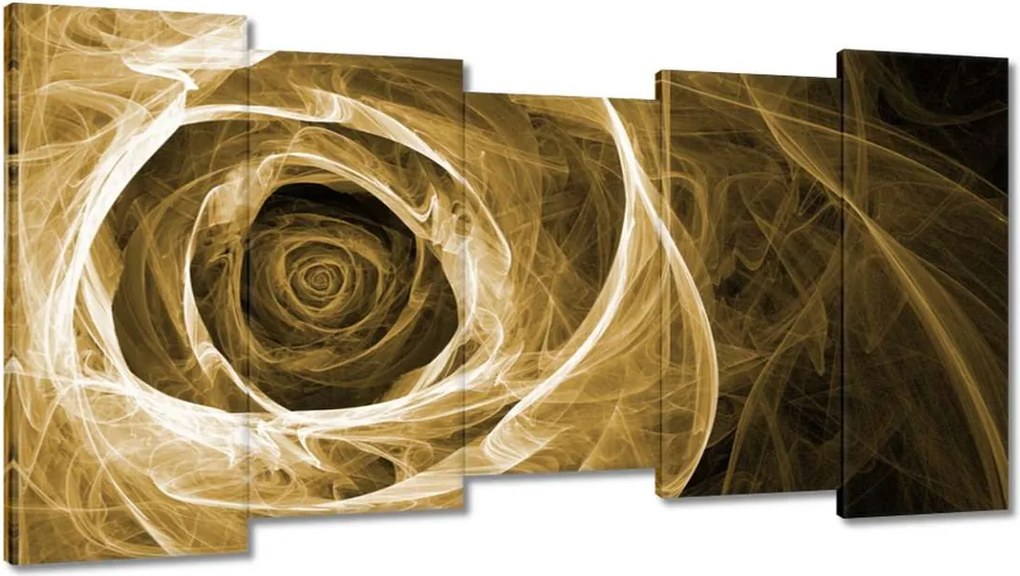 Vászonkép 150x80 Szépia fraktál rózsa