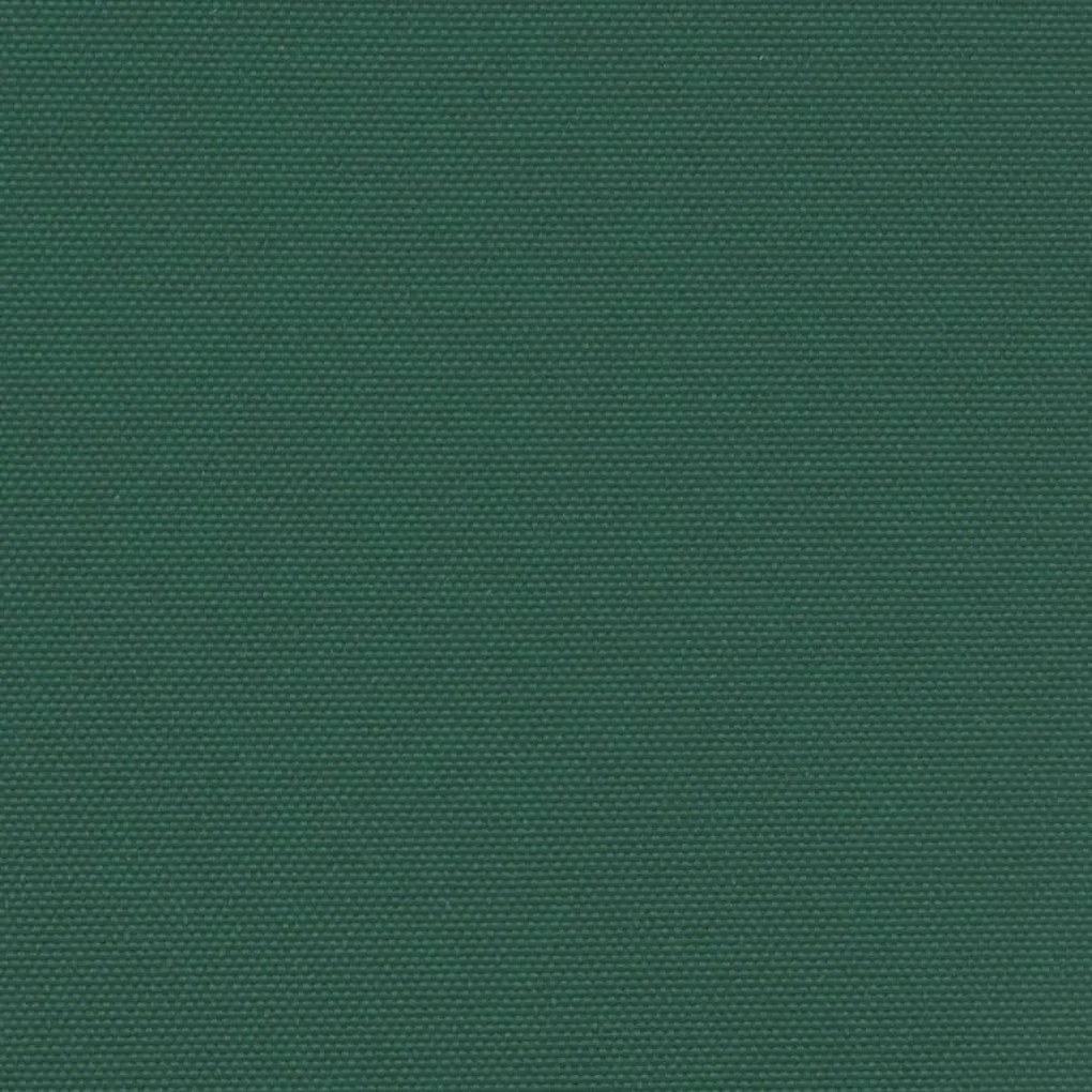 sötétzöld behúzható oldalsó napellenző 120 x 500 cm