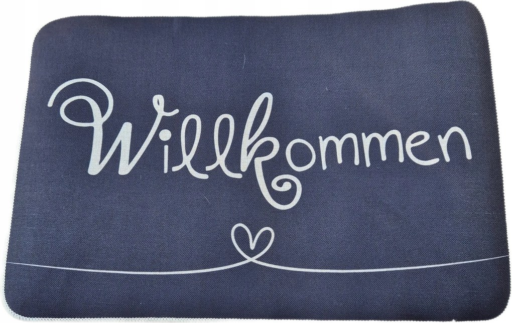 Lábtörlő Csúszásgátló Üdvözlő Járda fekete 40x60 CM Willkommen
