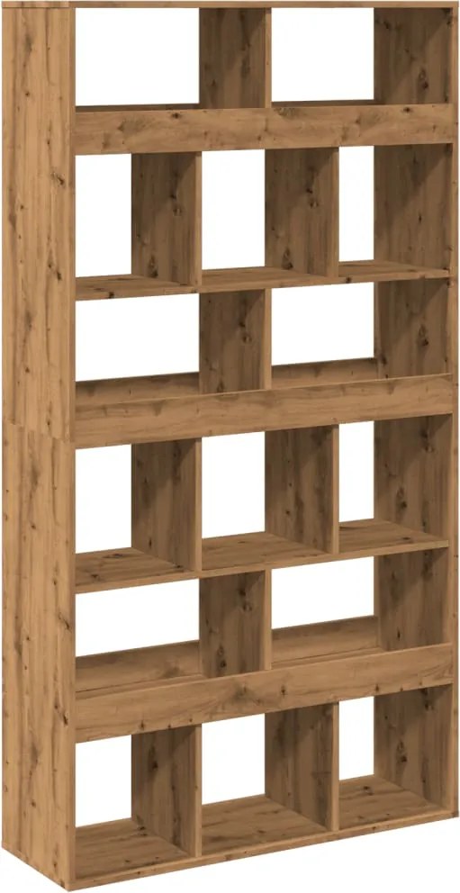 vidaXL kézműves tölgy színű szerelt fa térelválasztó 100x33x187,5 cm
