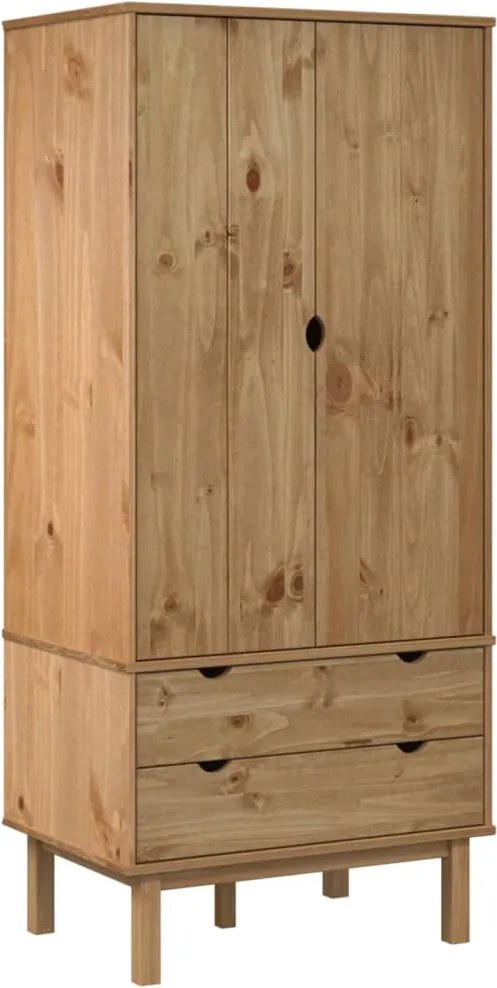 vidaXL OTTA tömör fenyőfa gardrób 76,5 x 53 x 172 cm
