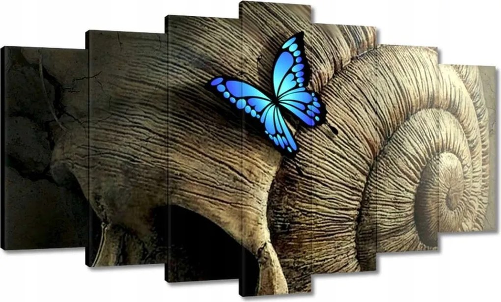 Vászonkép 140x80 Pillangó chakra kék