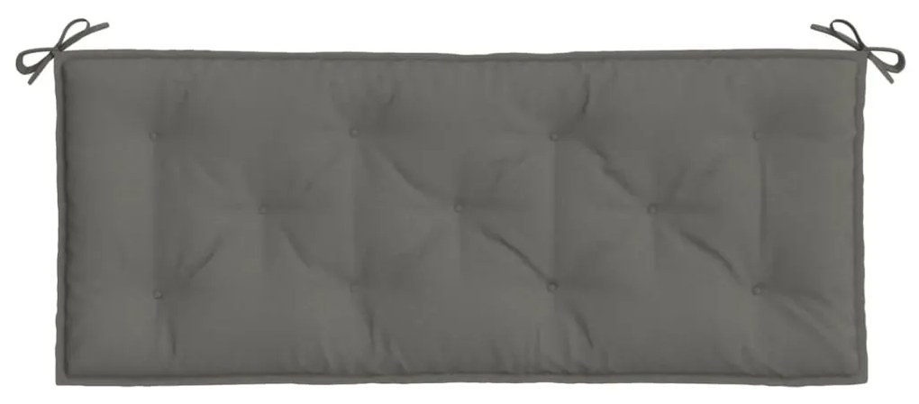 2 db melange sötétszürke szövet kerti padpárna 120x50x7 cm
