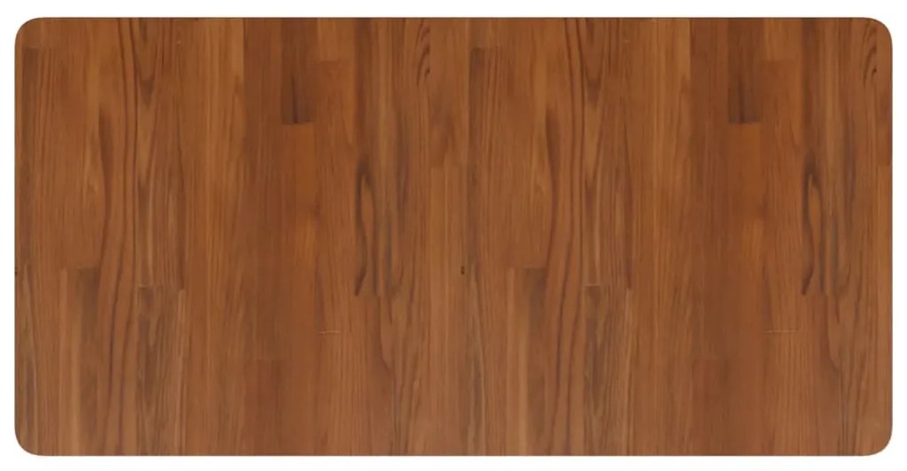 sötétbarna kezelt tömör fa fürdőszobai pult 100x50x2,5 cm