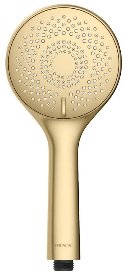 WENKO 26180100 - Zuhanyfej WATERSAVING SYSTEM 11x11 cm, aranyszínű