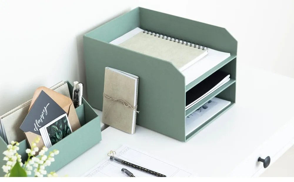 Zöld karton rendszerező dokumentumokhoz Trey Canvas Paper Laminate – Bigso