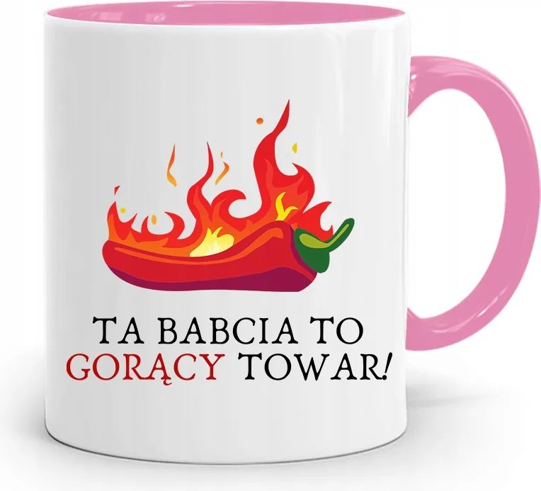 Rózsaszín Bögre Nagymamáknak Ez A Nagymama Egy Forró Áru, fényképes nyomtatással