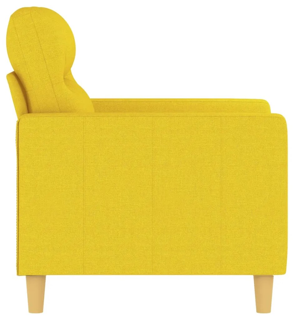 világossárga szövet kanapéfotel 60 cm
