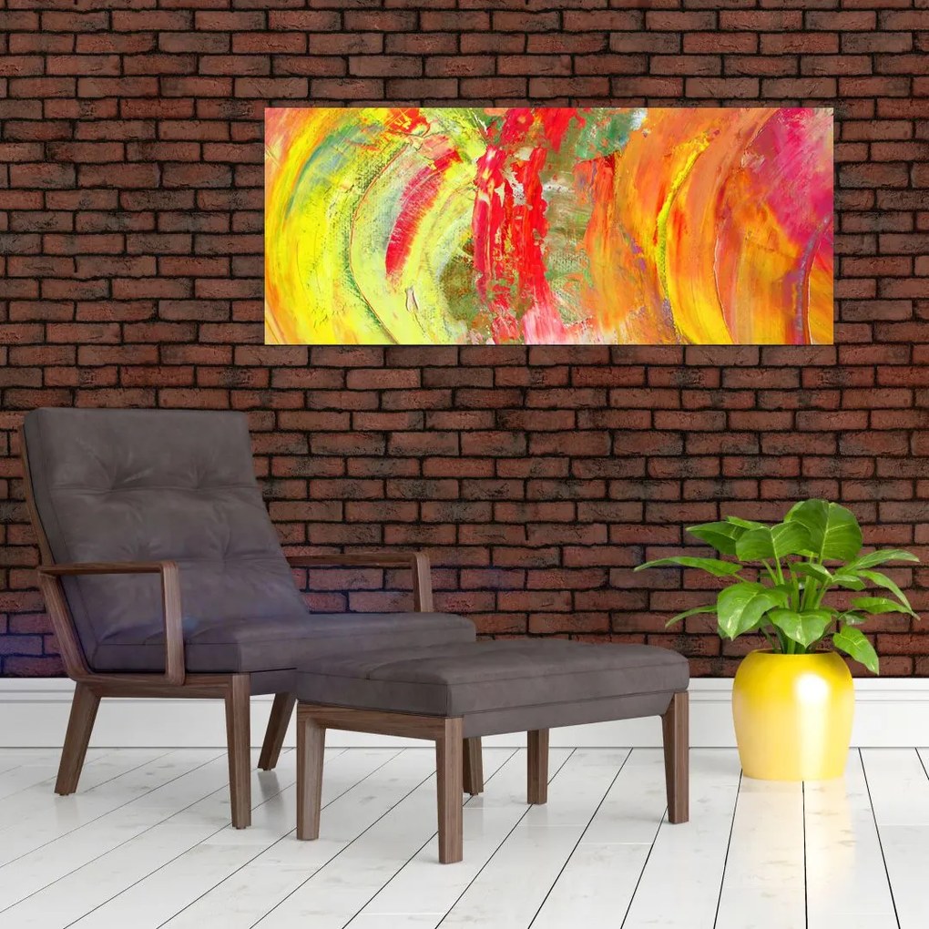 Absztrakció kép - festmény (120x50 cm)