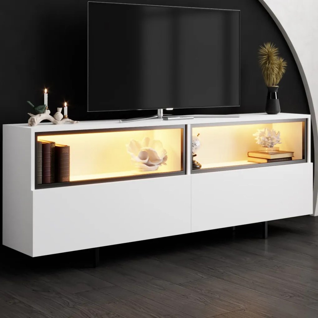 Ekol TV-állvány, fehér, 180 cm – TR618BLY1289