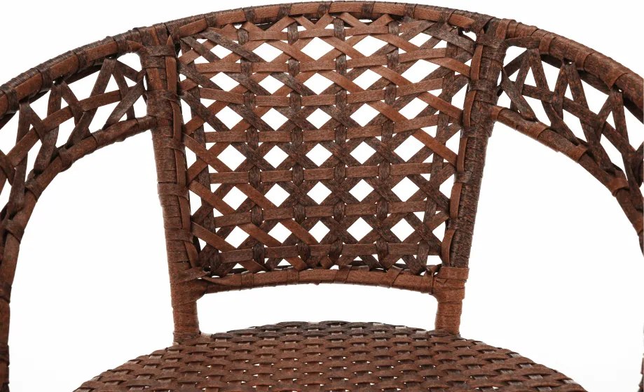 Kerti rattanszett 1+2, barna, JARUB