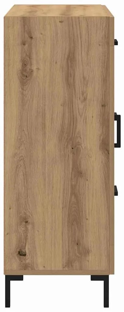 Széf fiókkal kézműves tölgy 69.5 x 34 x 90 cm Faanyag