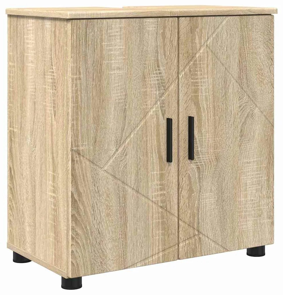 Fürdőszoba bútor szett 5 pcs sonoma tölgy 61 x 35 x 64 cm