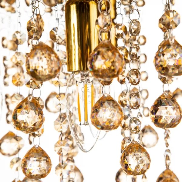 Globo 63040545 - Mennyezeti lámpa LONDON 5xE14/40W/230V átm. 46 cm arany