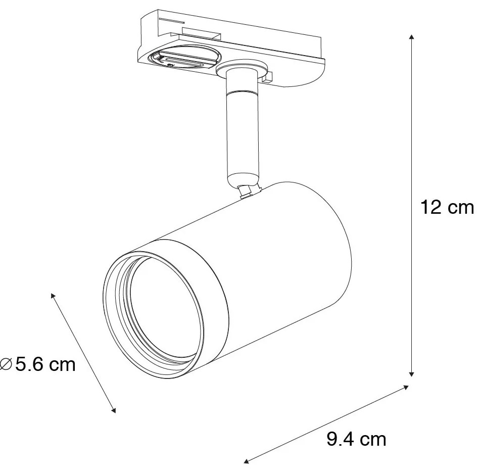 Modern 1 fázisú sín spotlámpa sötét bronz - Jeana