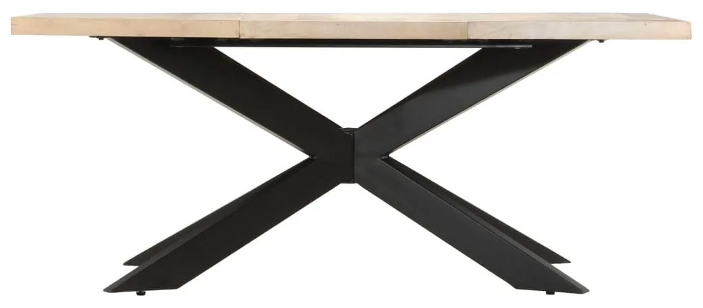 tömör fehérített mangófa étkezőasztal 180 x 90 x 76 cm