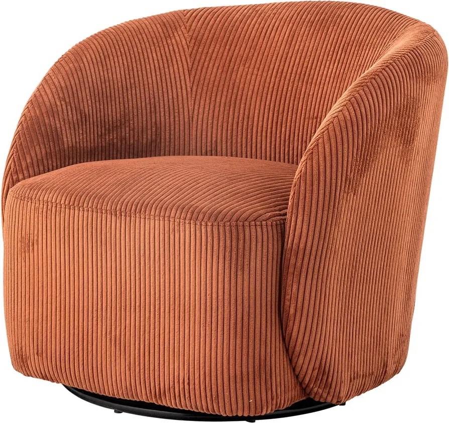 Narancssárga kordbársony füles fotel Pradi – Bloomingville