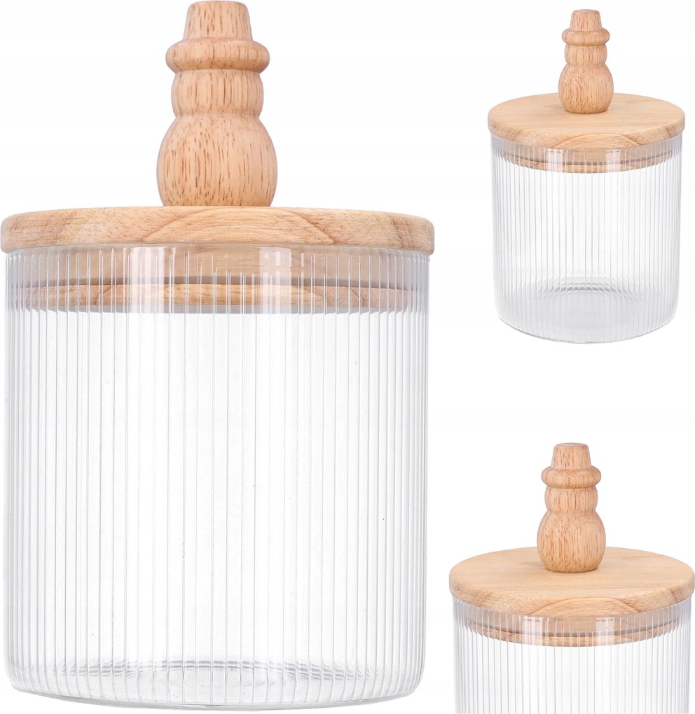 1,2l-es üveg keksztartó tégely karácsonyi hóember alakú fedéllel