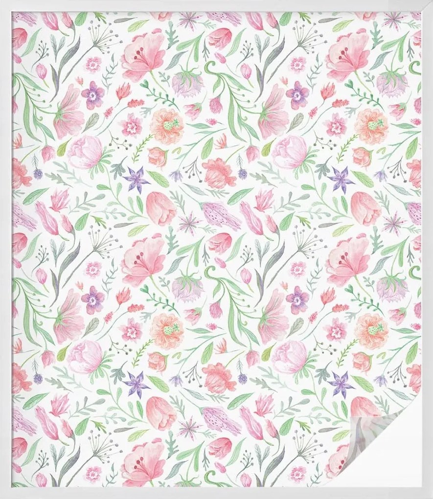 Ablakfólia Konyha Fürdőszoba Adatvédelem Virágmintás 100x116