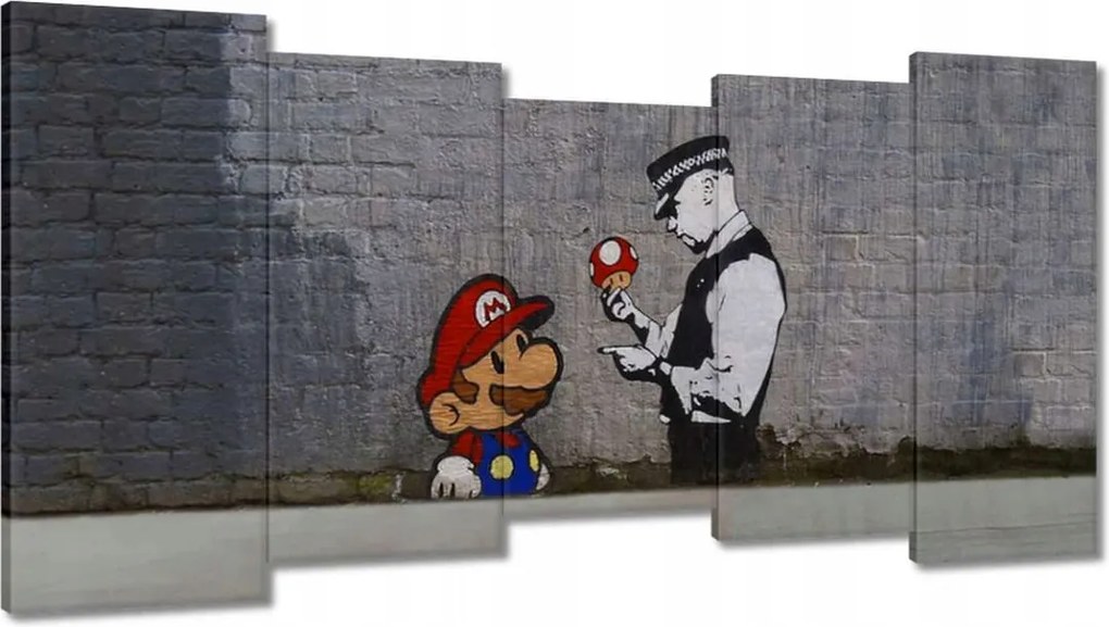 Festmények 150x80 Banksy gombász Rendőrség