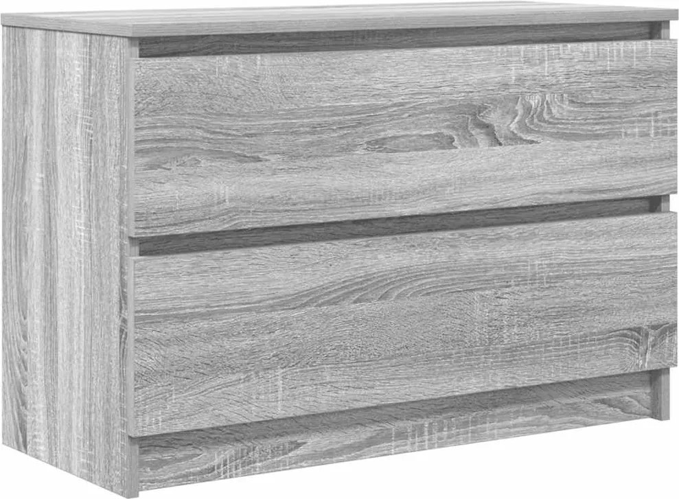 vidaXL szürke sonoma színű szerelt fa TV-szekrény 80x35x54 cm