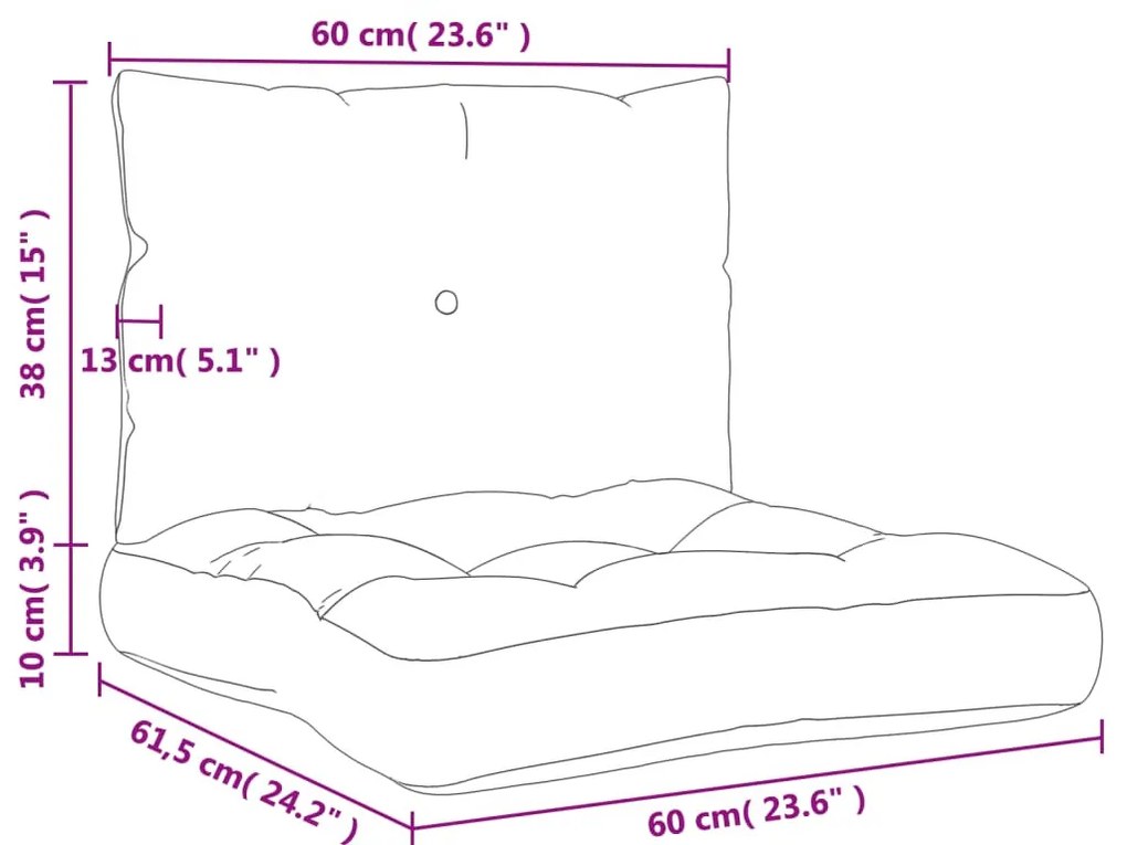 2 db levélmintás oxford szövet raklappárna