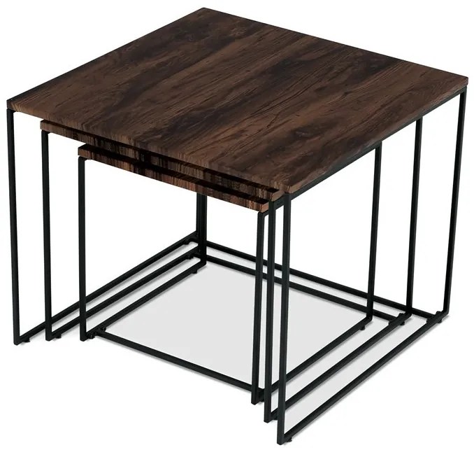 Dohányzóasztal 60 × 60 × 51 cm, MDF, dió WAL