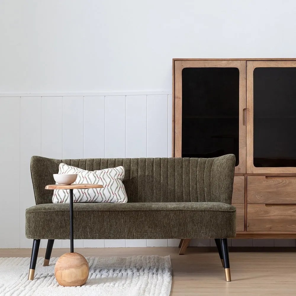 Zöld zsenília kanapé 134 cm Glam – Ixia