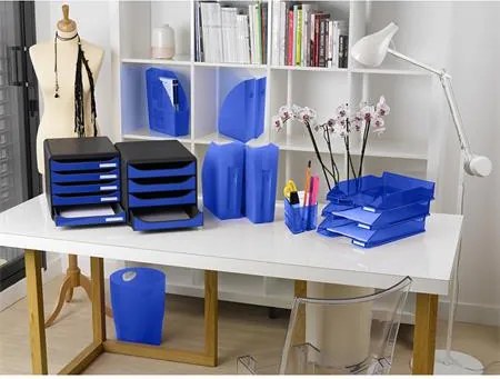 Papírkosár, 15 liter, PP, EXACOMPTA Linicolor, jégkék (EX45310D)