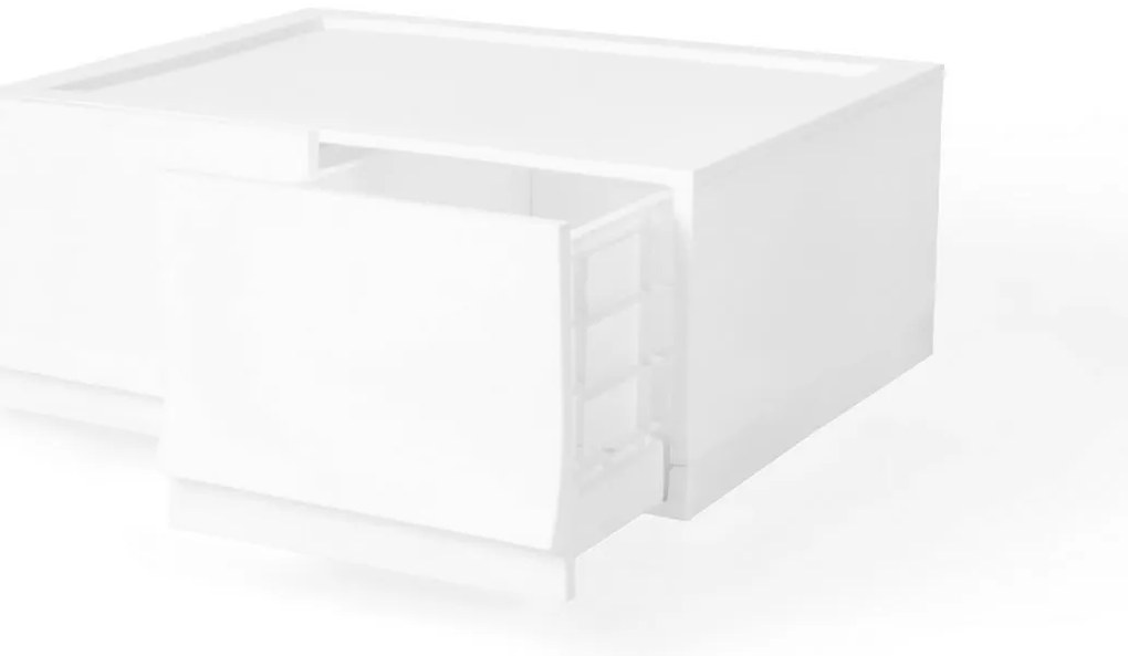 Wave twin Snow moduláris tárolódoboz kerekeknélkül 54,6 x 43,4 x 22 cm, széles - 2 fiók