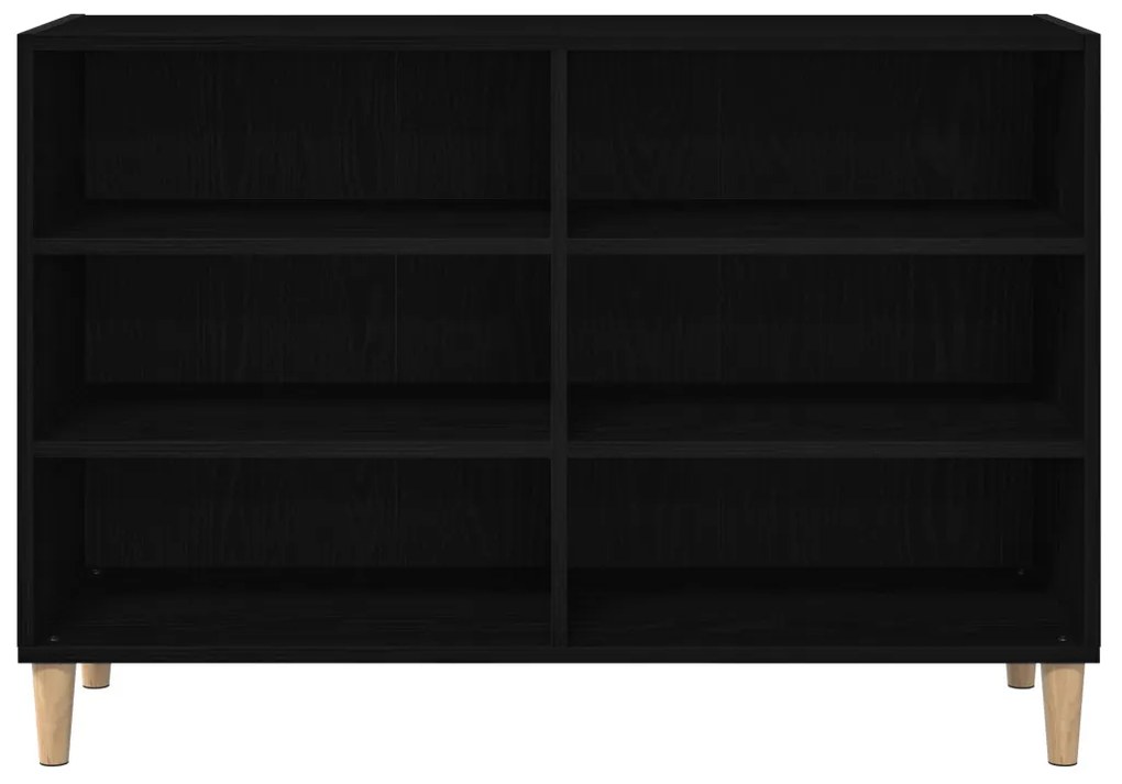 Fekete tölgyfa oldalszekrény 103,5x35x70 cm Műszaki fa