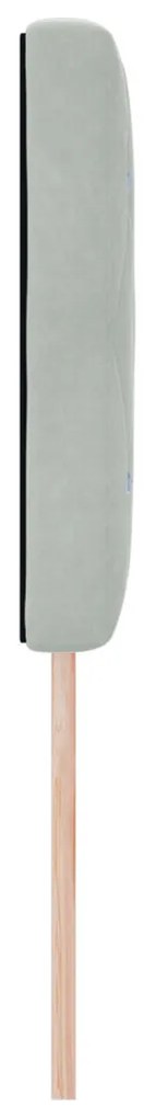 LED Fejtámla Kristály Gombos Tűzött Világosszürke 80 cm Bársony