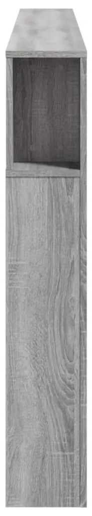 szürke sonoma szerelt fa LED-es fejtámla 220 x 18,5 x 103,5 cm
