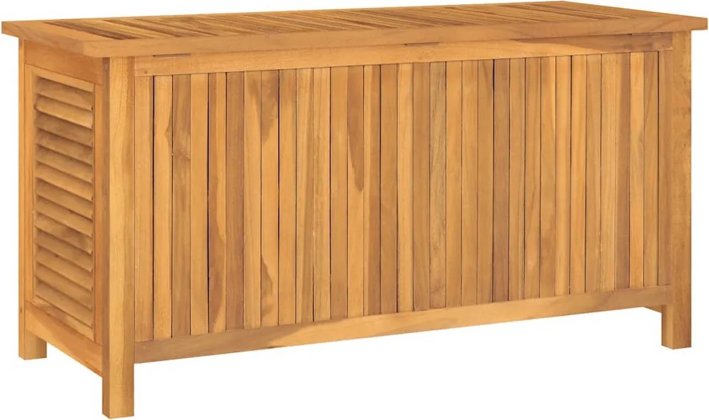 vidaXL tömör tíkfa kerti tárolóláda zsákkal 114 x 50 x 58 cm