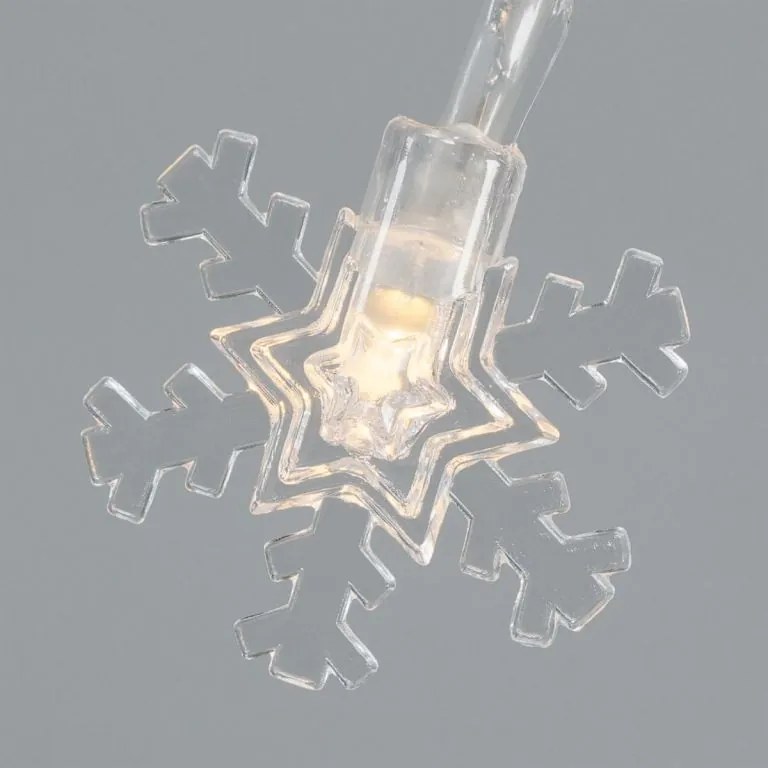 NEXOS Dekoratív világítás hópehely 20 LED meleg fehér 3 db