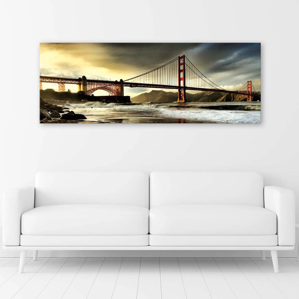 Gario Vászonkép A Brooklyni híd látképe Méret: 150 x 50 cm