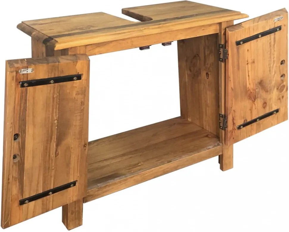 tömör újrahasznosított fenyőfa pipereszekrény 70 x 32 x 63 cm