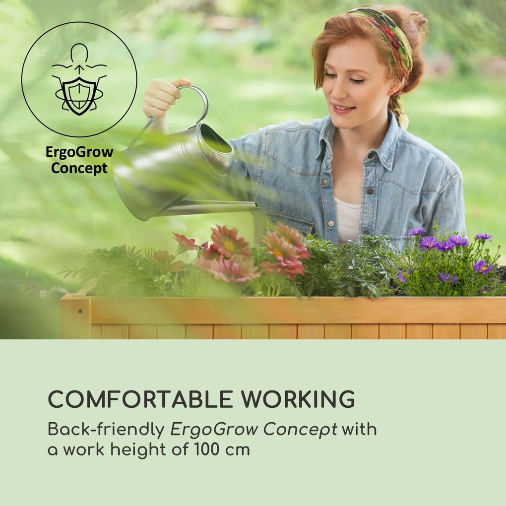 Blumfeldt Altiplano Cubic, magaságyás, 150 x 100 x 50 cm, kerti textil, ErgoGrow