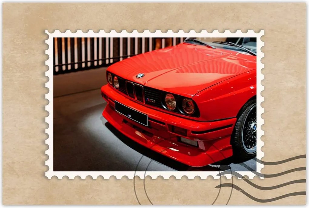 Poszter 60x40 Piros Bmw M3 Hármas