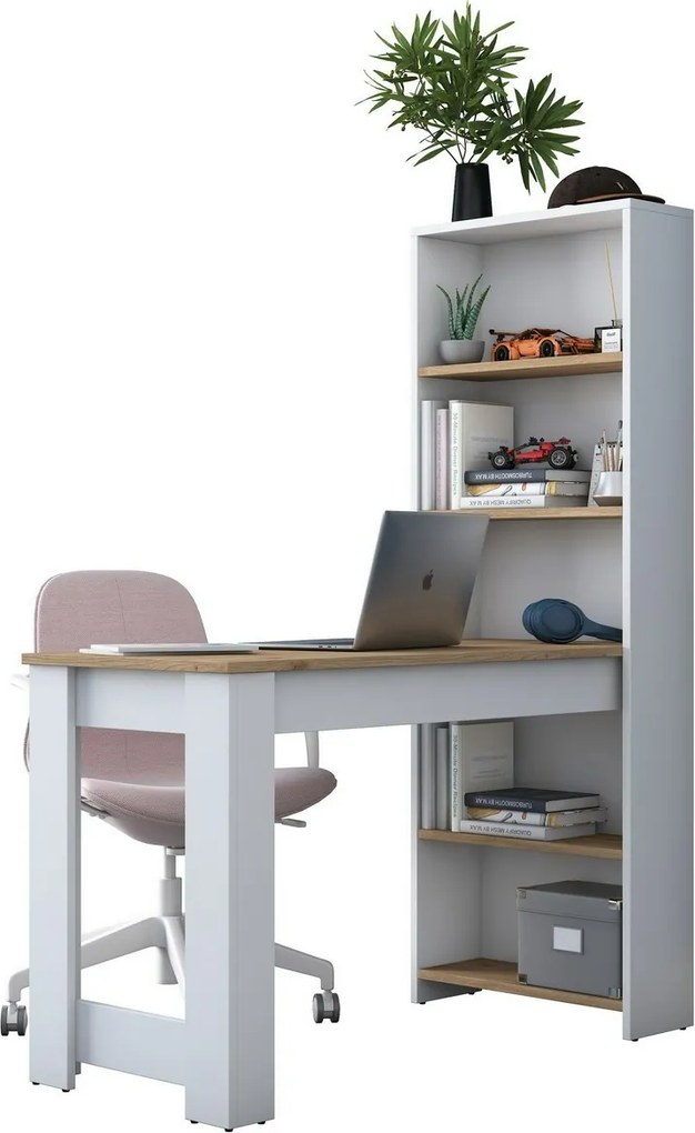 Halon White and Walnut íróasztal