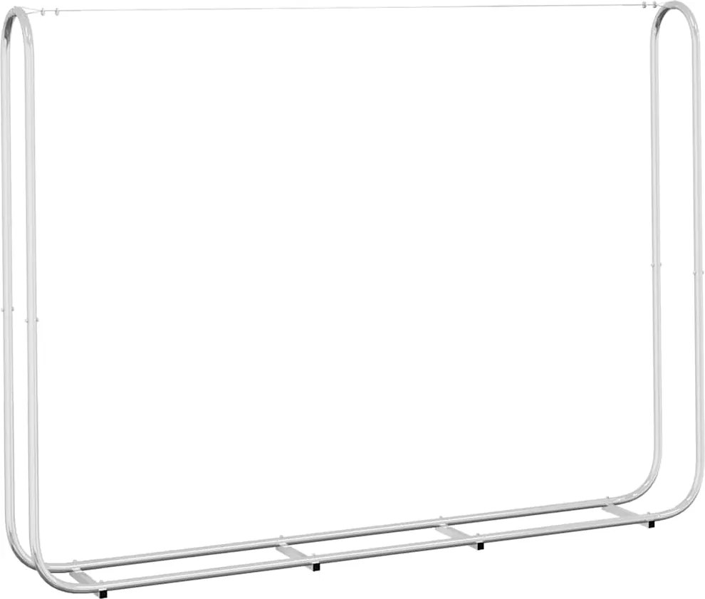 vidaXL horganyzott acél tűzifatároló 200x25x150 cm