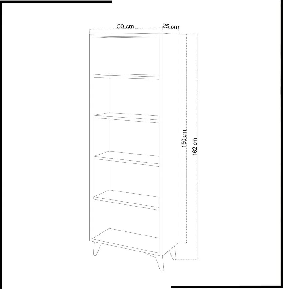 Potena könyvespolc, 50 cm