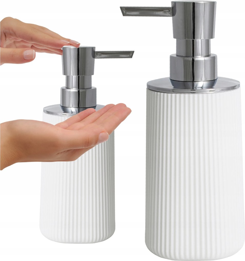 Folyékony szappan adagoló 250 ml fehér-ezüst pumpás Zen